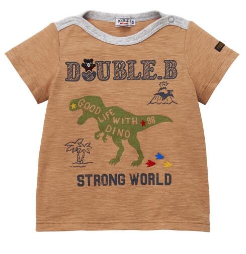 MIKI HOUSE Double B Dinosaur Short-Sleeve T-shirt no-3031