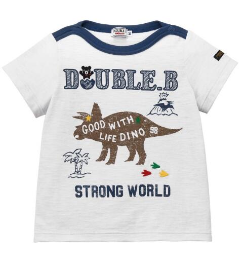 MIKI HOUSE Double B Dinosaur Short-Sleeve T-shirt no-3031