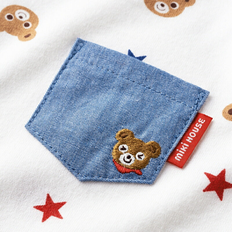 MIKI HOUSE Bear Long-Sleeve T-shirt no-3099-a