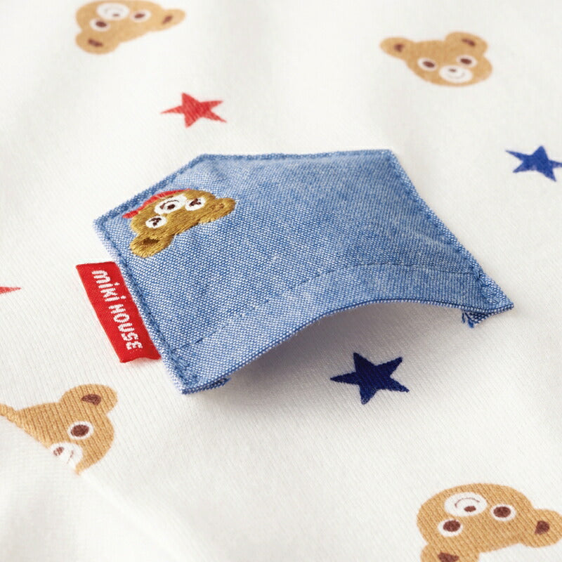 MIKI HOUSE Bear Long-Sleeve T-shirt no-3099-a