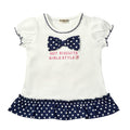 MIKI HOUSE Hot Biscuits Dot Ribbon Frill Short-Sleeve T-shirt no-2033-b