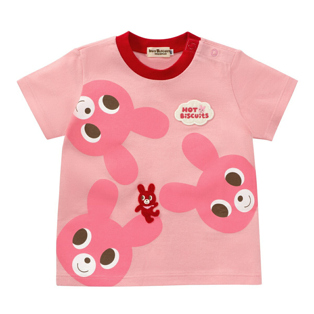 MIKI HOUSE Hot Biscuits Bear Bunny Short-Sleeve T-shirt no-3145