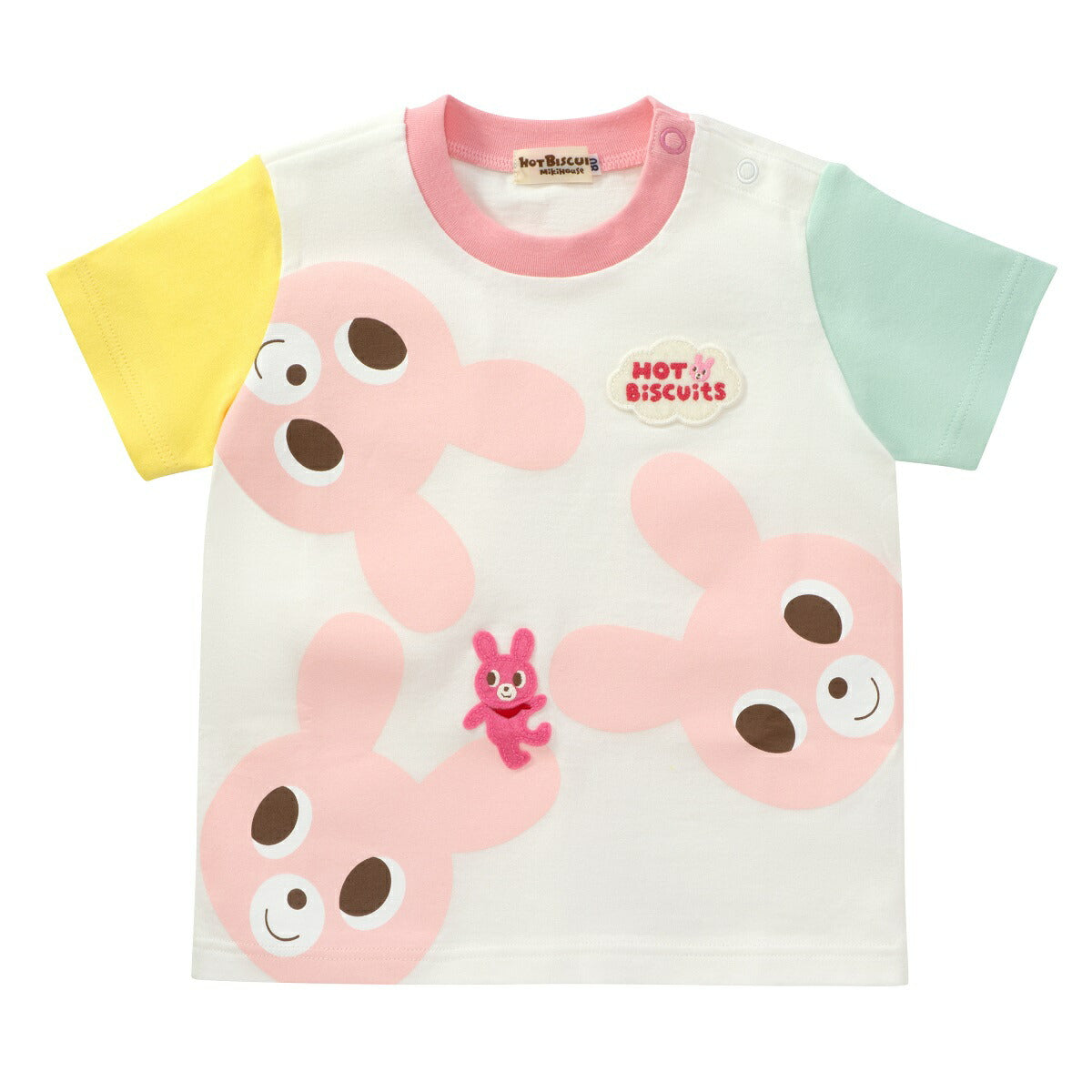MIKI HOUSE Hot Biscuits Bear Bunny Short-Sleeve T-shirt no-3145