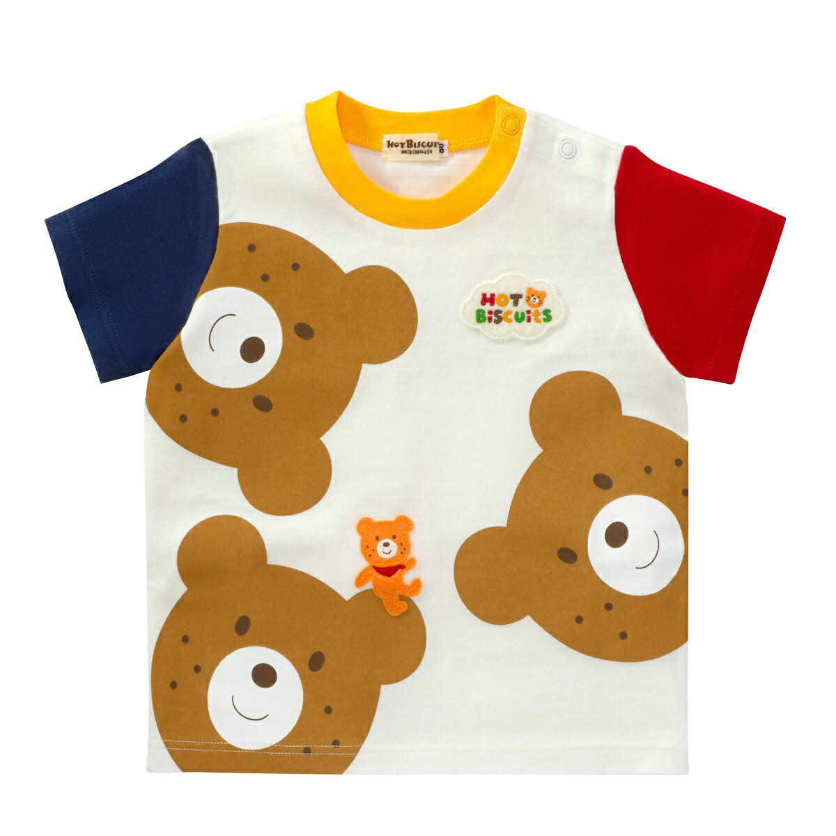 MIKI HOUSE Hot Biscuits Bear Bunny Short-Sleeve T-shirt no-3145