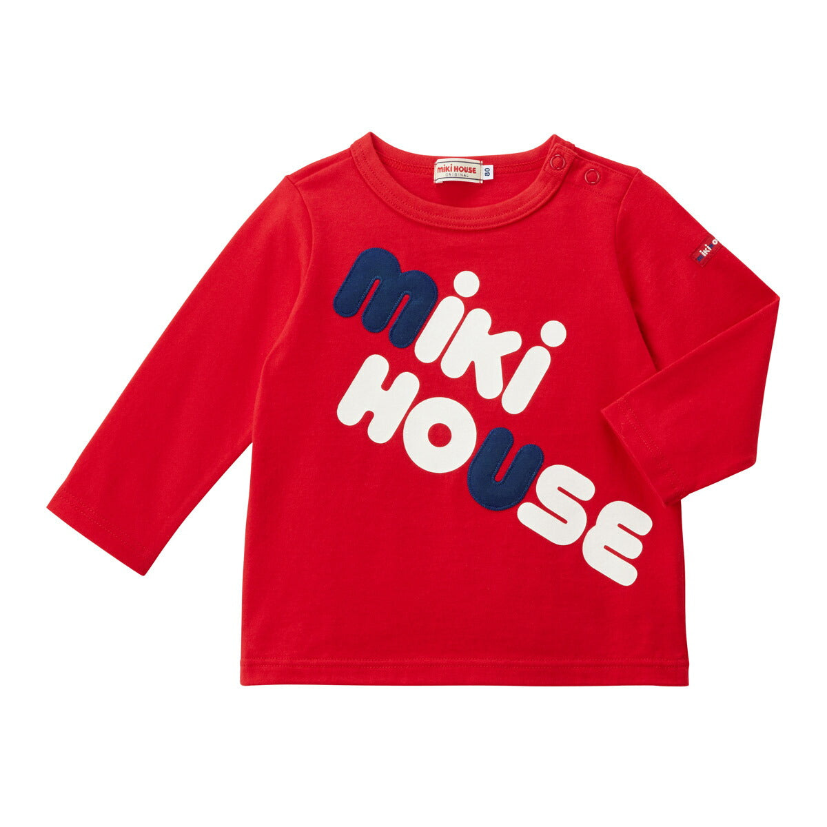 MIKI HOUSE Logo Long-Sleeve T-shirt no-3153