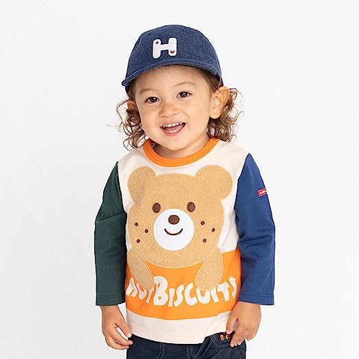 MIKI HOUSE Hot Biscuits Logo Long-Sleeve T-shirt no-3160