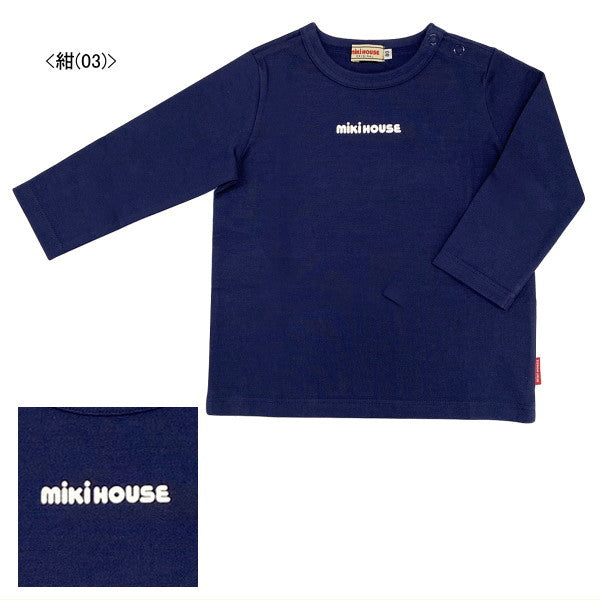 MK-NB096 - Mikihouse Logo Long Sleeves Tshirt (Navy)