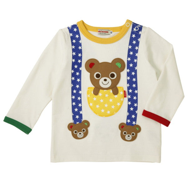 MK-NB085 - Mikihouse Long Sleeves Tshirt (White)