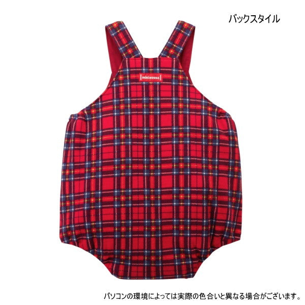 Mikihouse - 50%OFF Check Embroidery Romper Boys Girls Made in Japan Baby - M(80~90cm