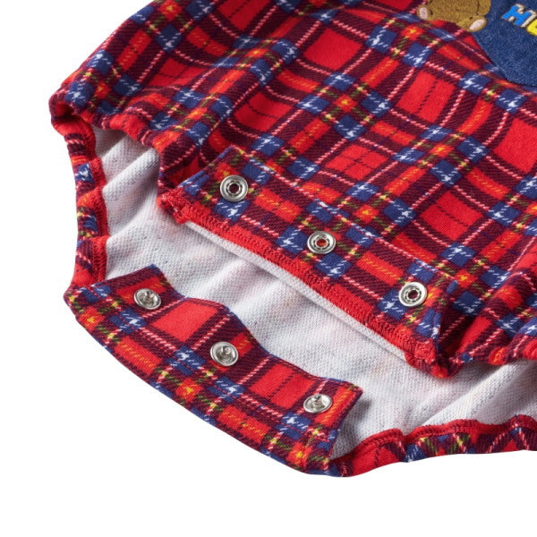 Mikihouse - 50%OFF Check Embroidery Romper Boys Girls Made in Japan Baby - M(80~90cm