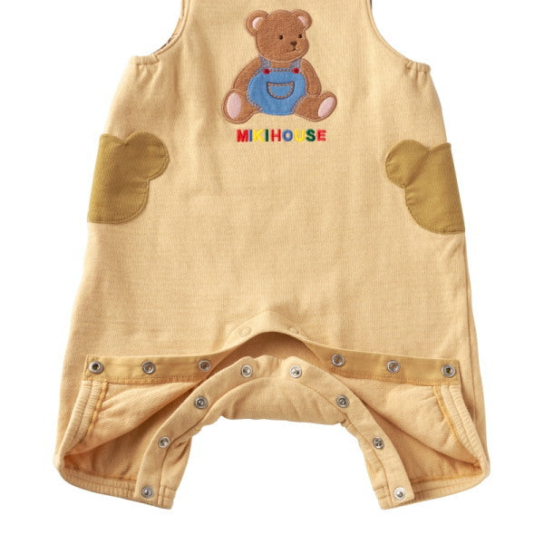Mikihouse - More than Bear Applique & Pocket Overalls Boys Girls Made in Japan Kids Baby - M(80~90cm