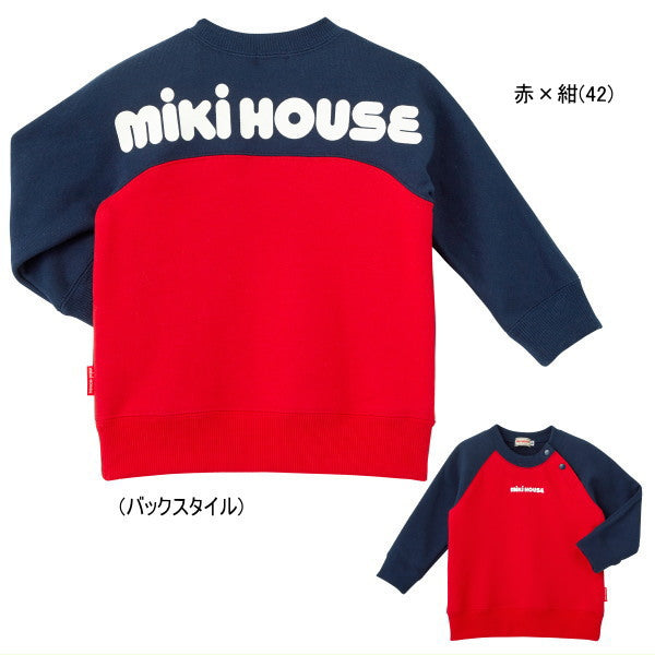 MK-NB190 - Mikihouse Long Sleeves Tshirt (Red x Navy)