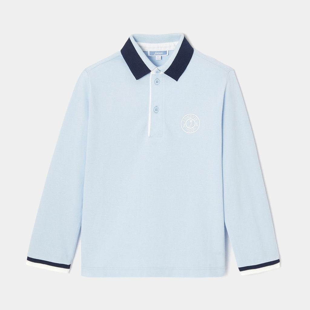 Boy rugby-style polo shirt - Jacadi Sky Blue