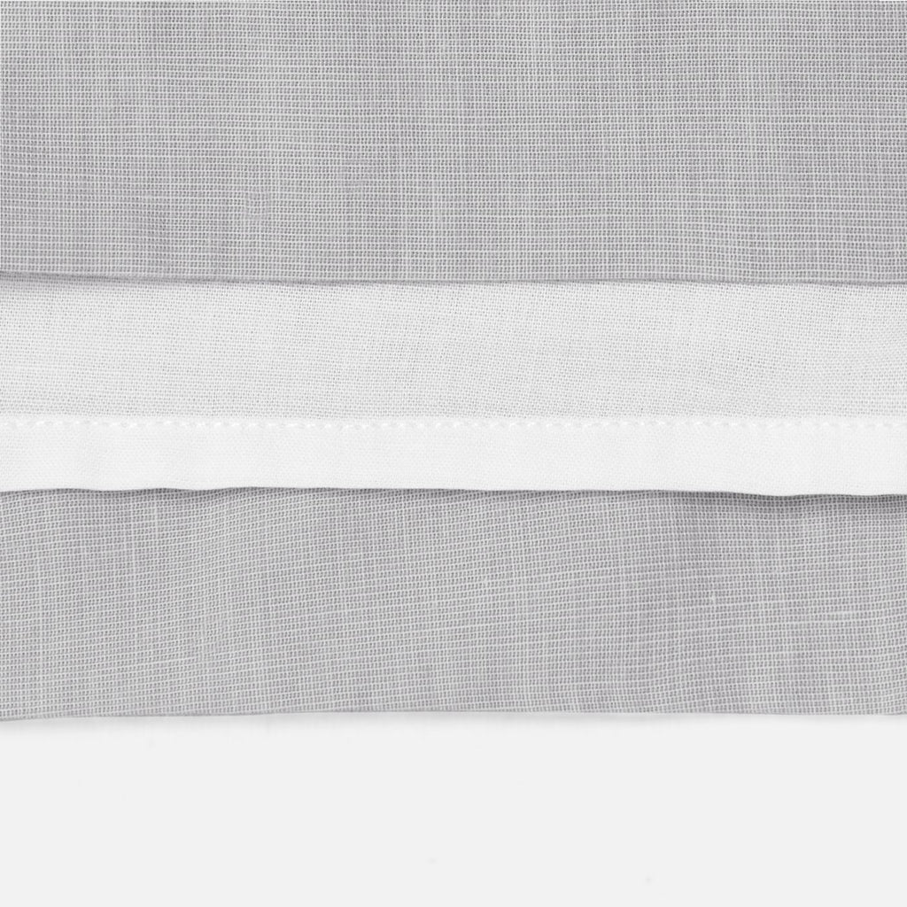 Dress in Fil-a-fil Fabric Baby Girl - Grey/White