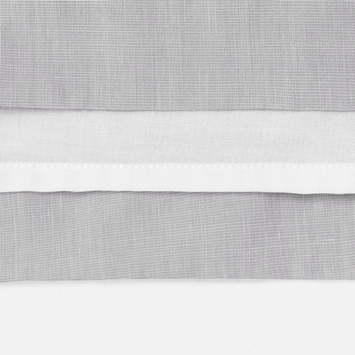 Dress in Fil-a-fil Fabric Baby Girl - Grey/White