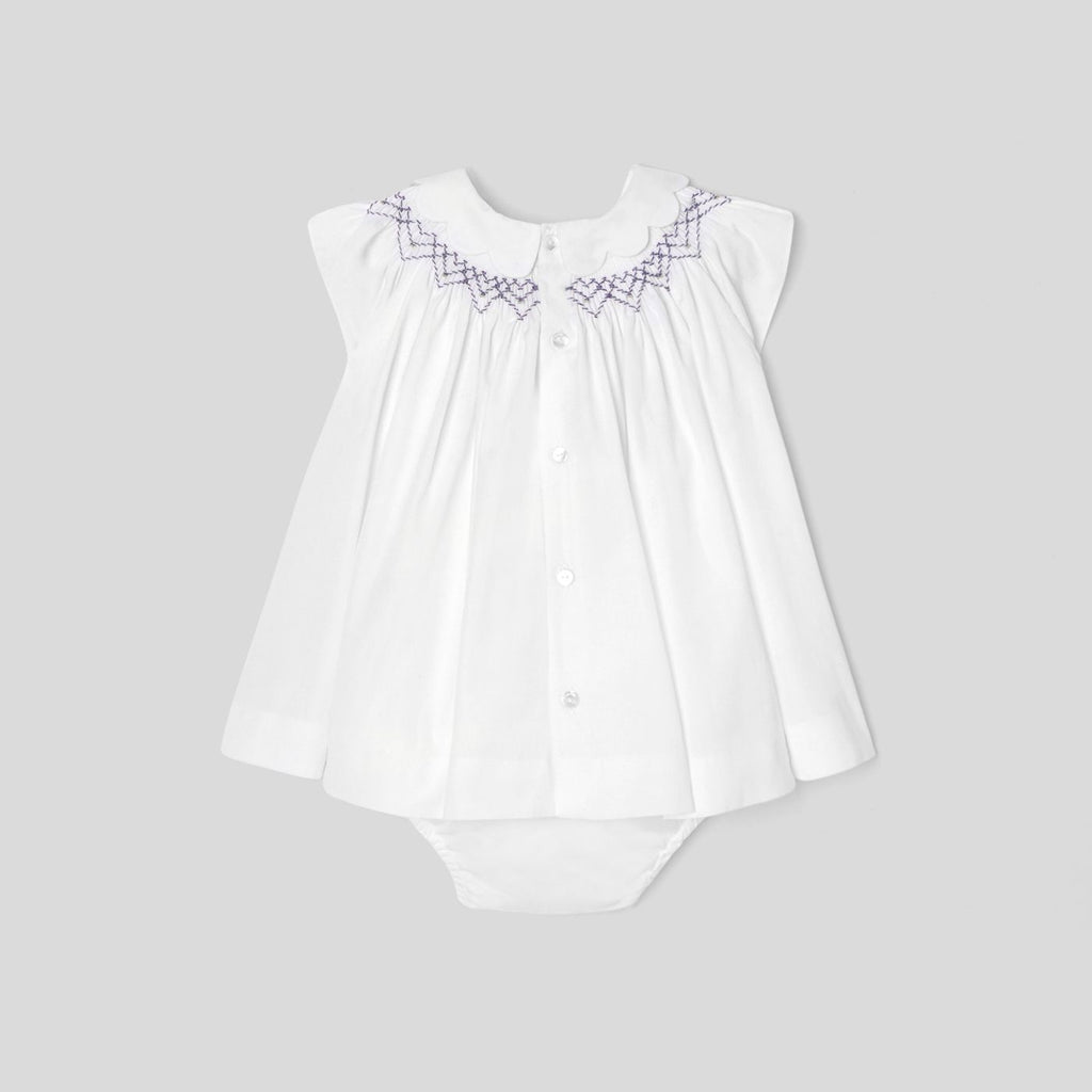 Baby girl poplin dress - Jacadi White
