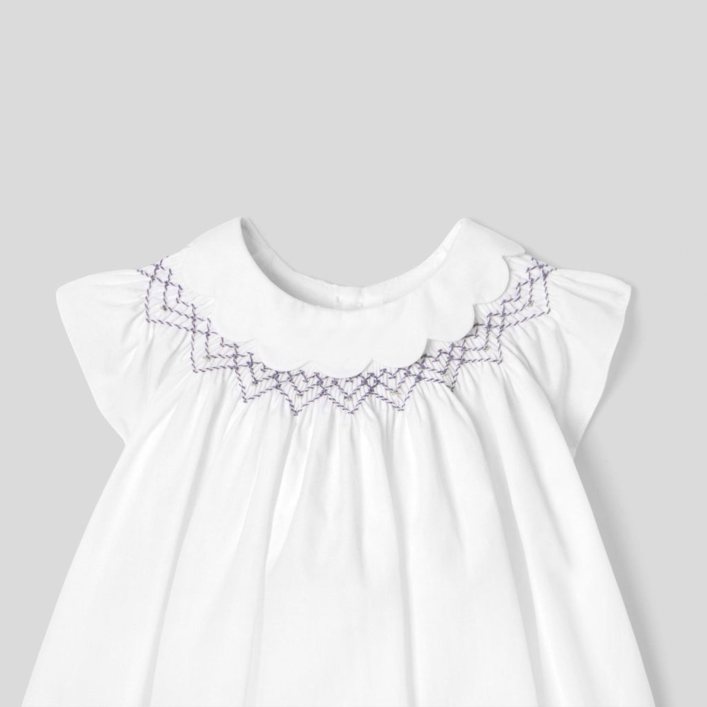 Baby girl poplin dress - Jacadi White