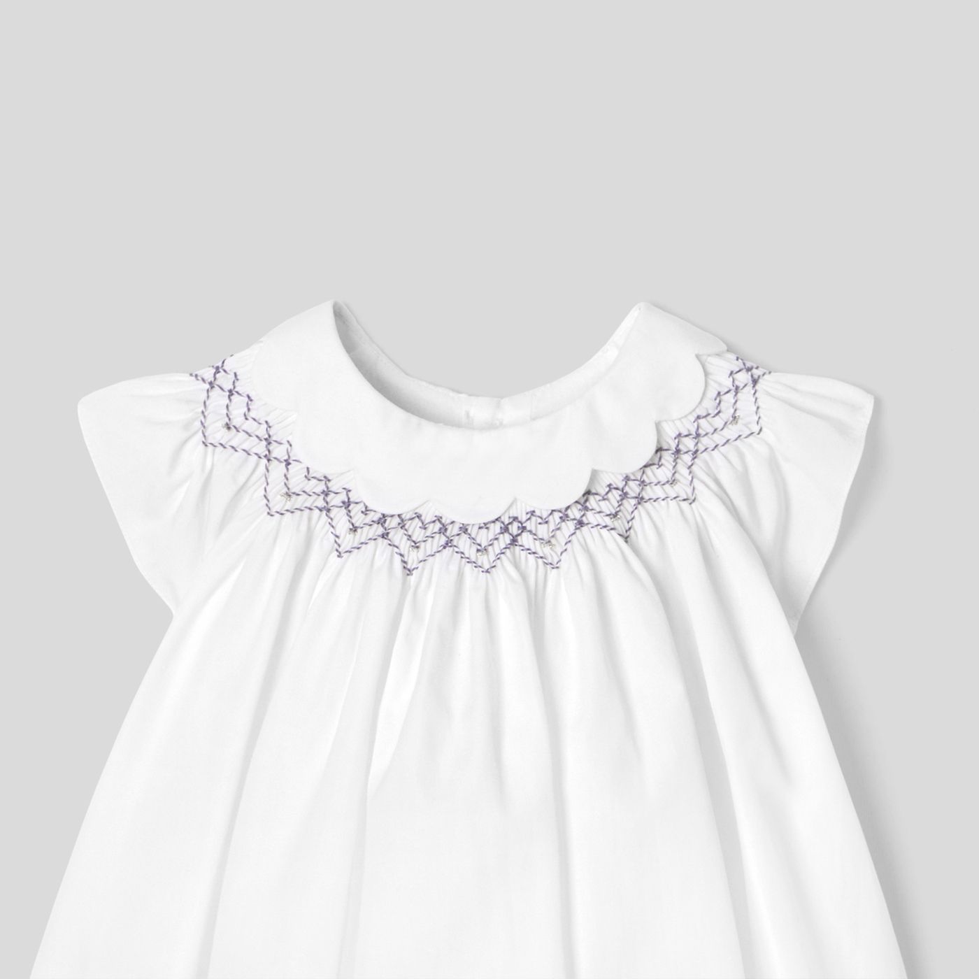 Baby girl poplin dress - Jacadi White