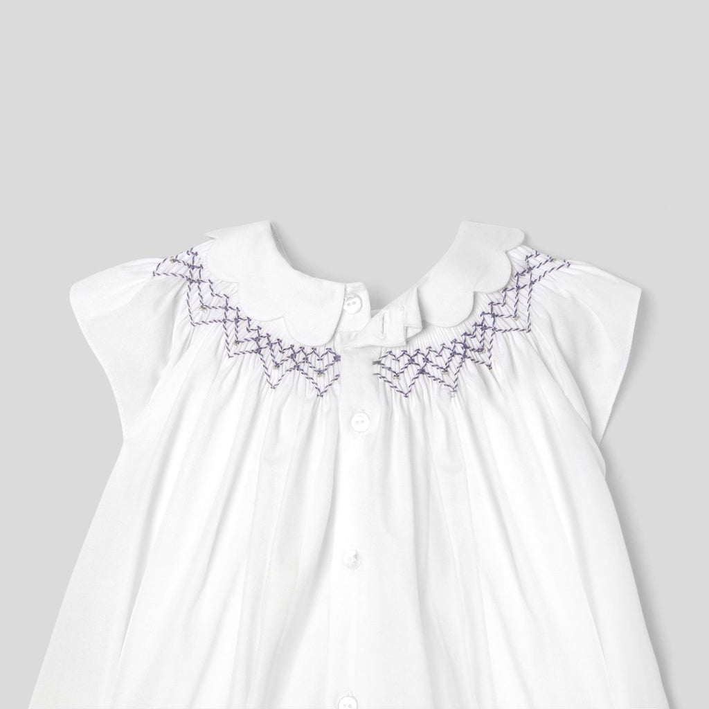 Baby girl poplin dress - Jacadi White