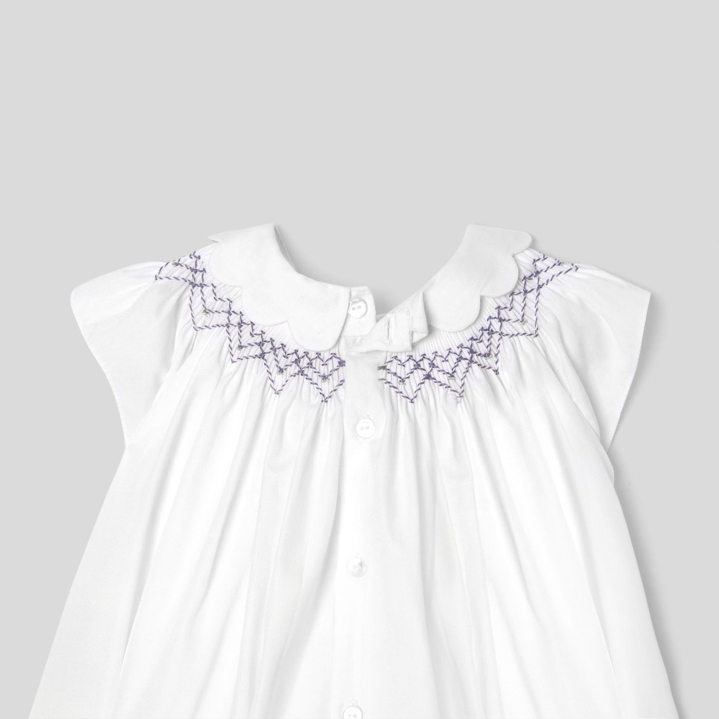 Baby girl poplin dress - Jacadi White
