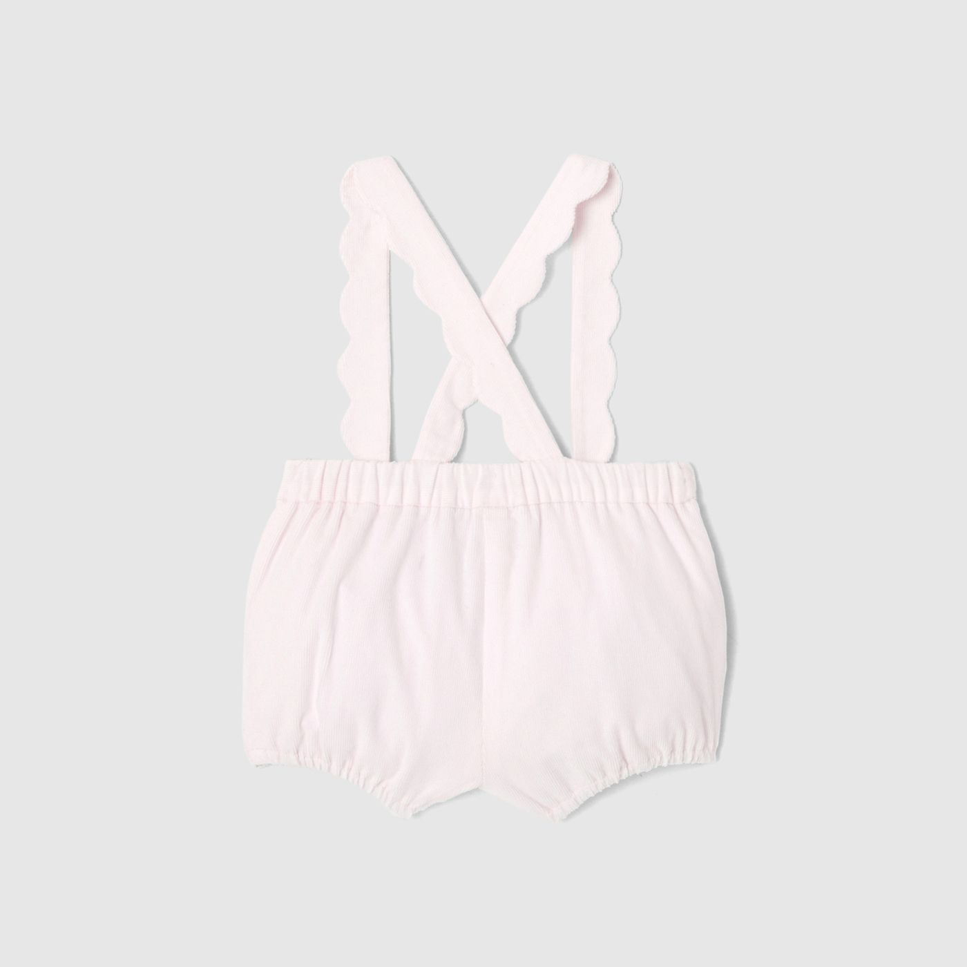 Baby girl velvet romper - Pale Pink