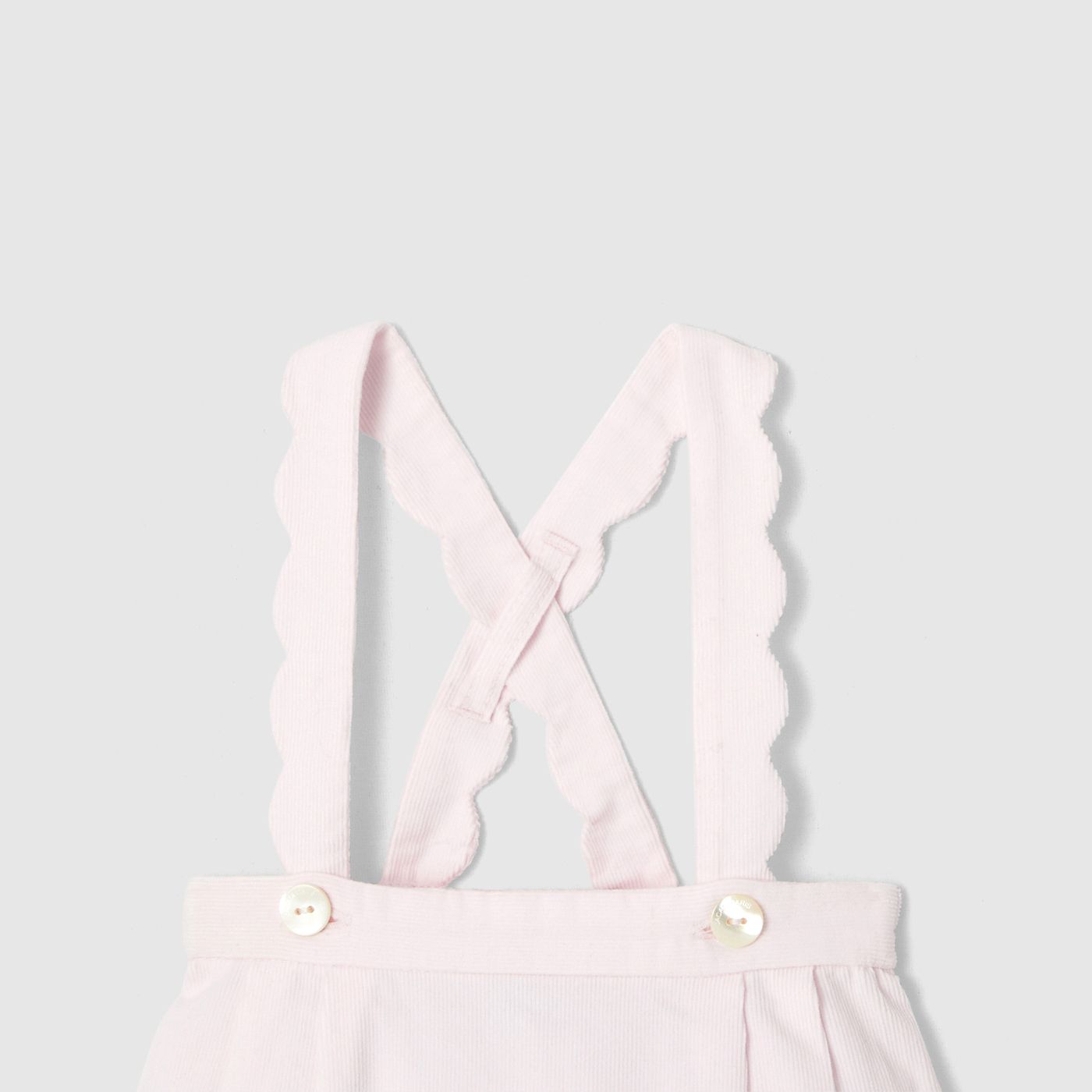 Baby girl velvet romper - Pale Pink