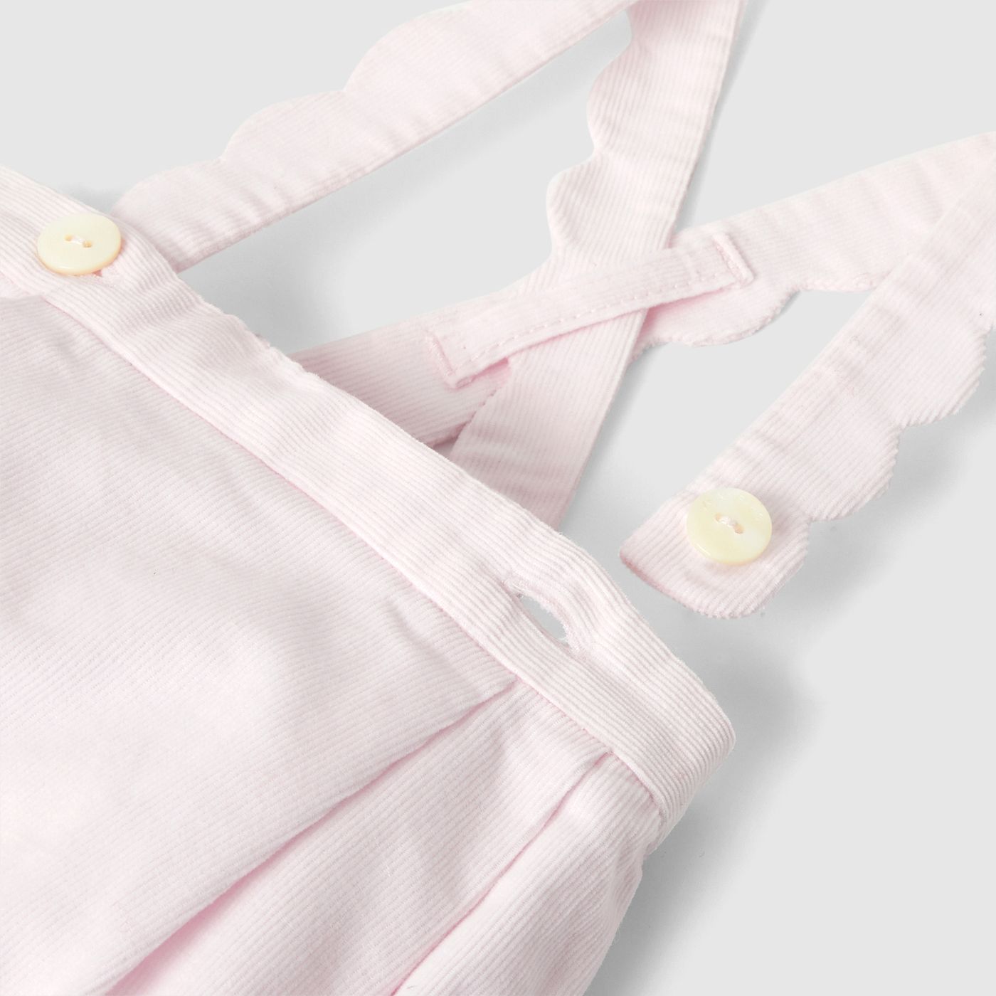 Baby girl velvet romper - Pale Pink