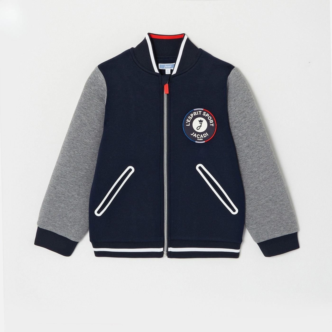 Cardigan Stile Teddy Boy - Navy Blue/Grey