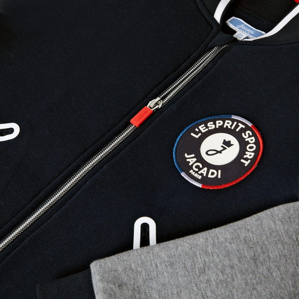 Cardigan Stile Teddy Boy - Navy Blue/Grey