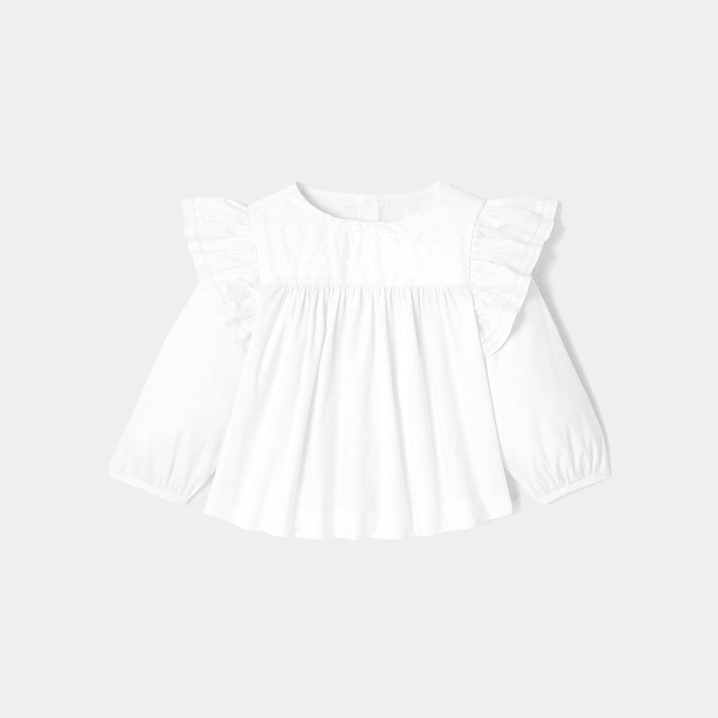 Baby girl long-sleeve blouse - White