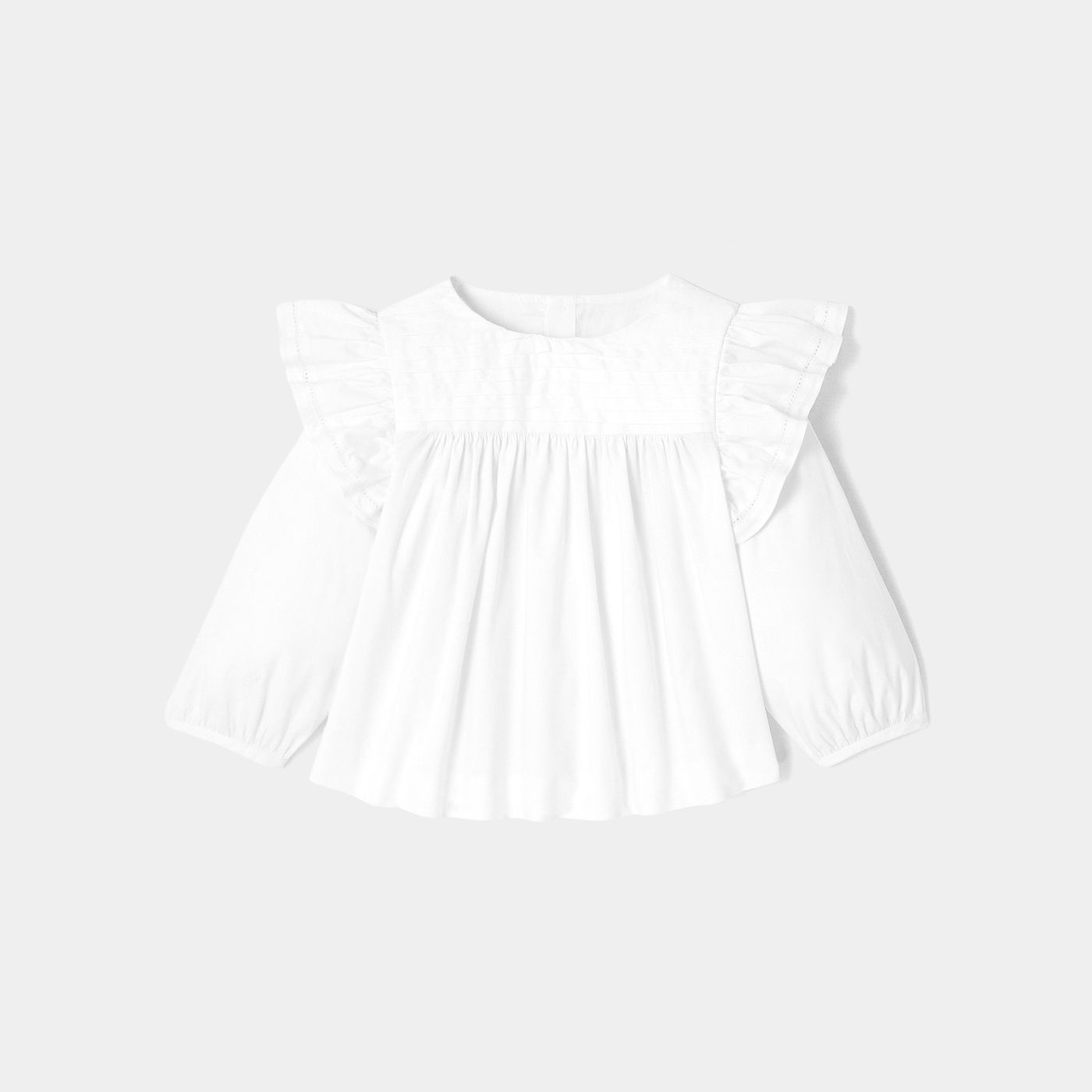 Baby girl long-sleeve blouse - White