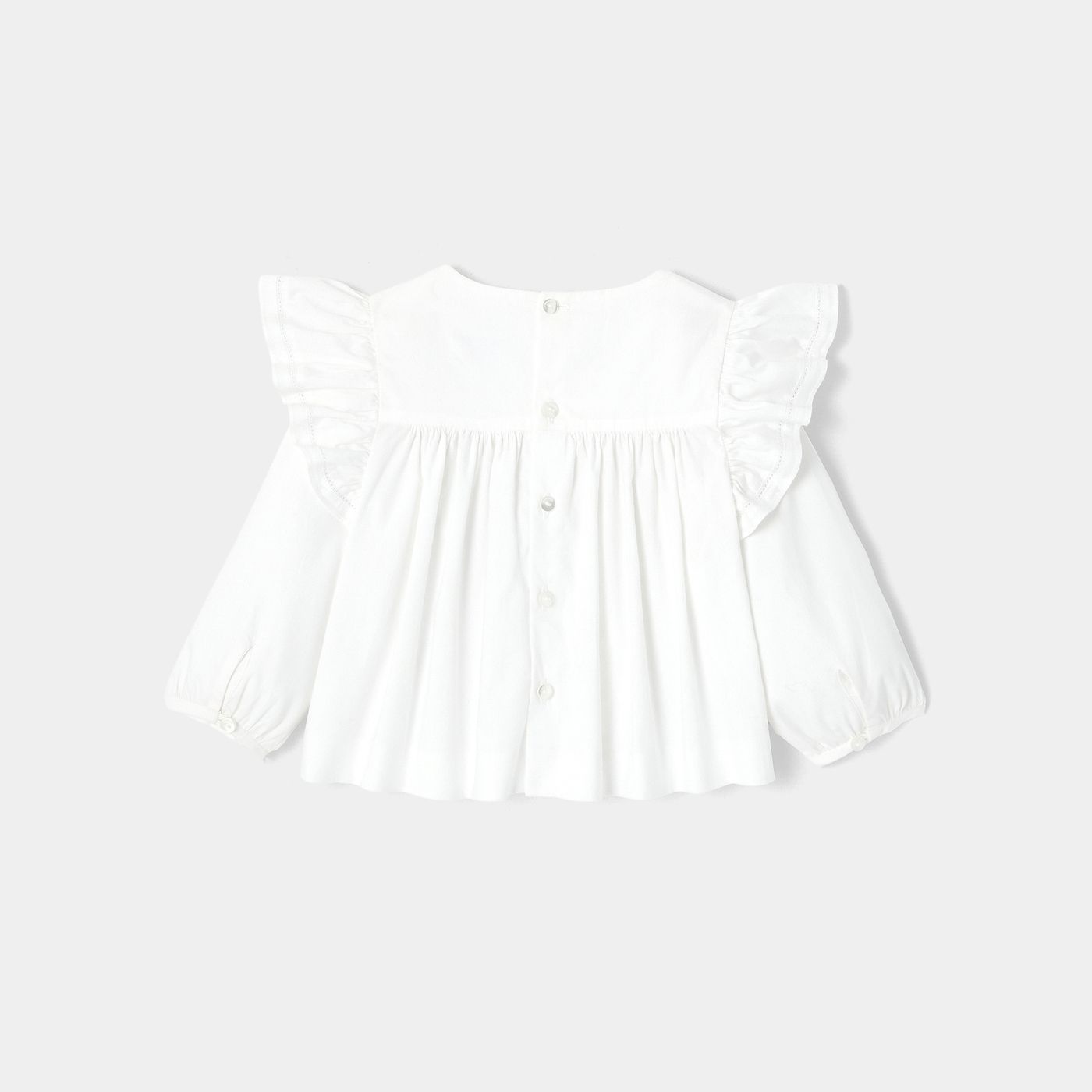 Baby girl long-sleeve blouse - White