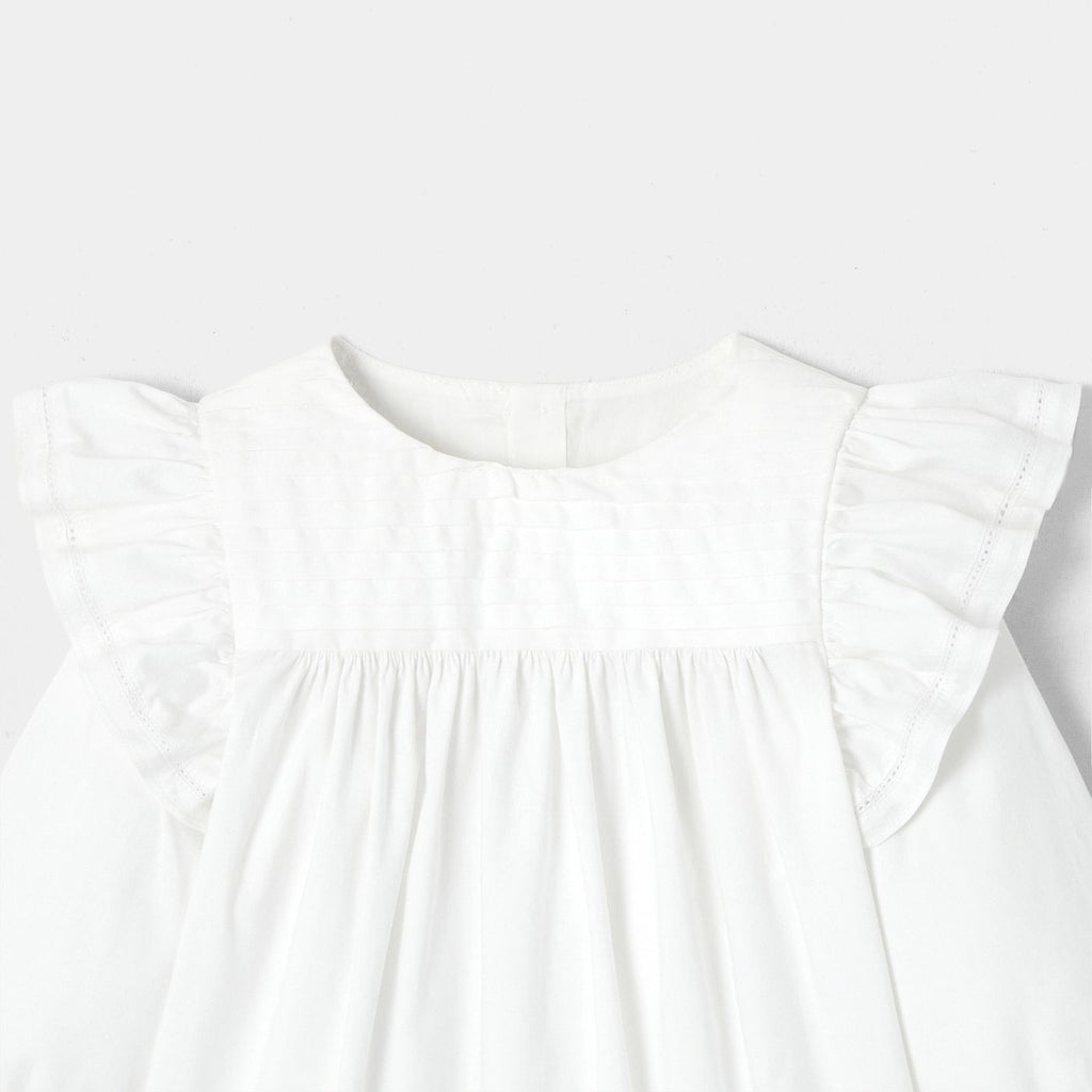 Baby girl long-sleeve blouse - White