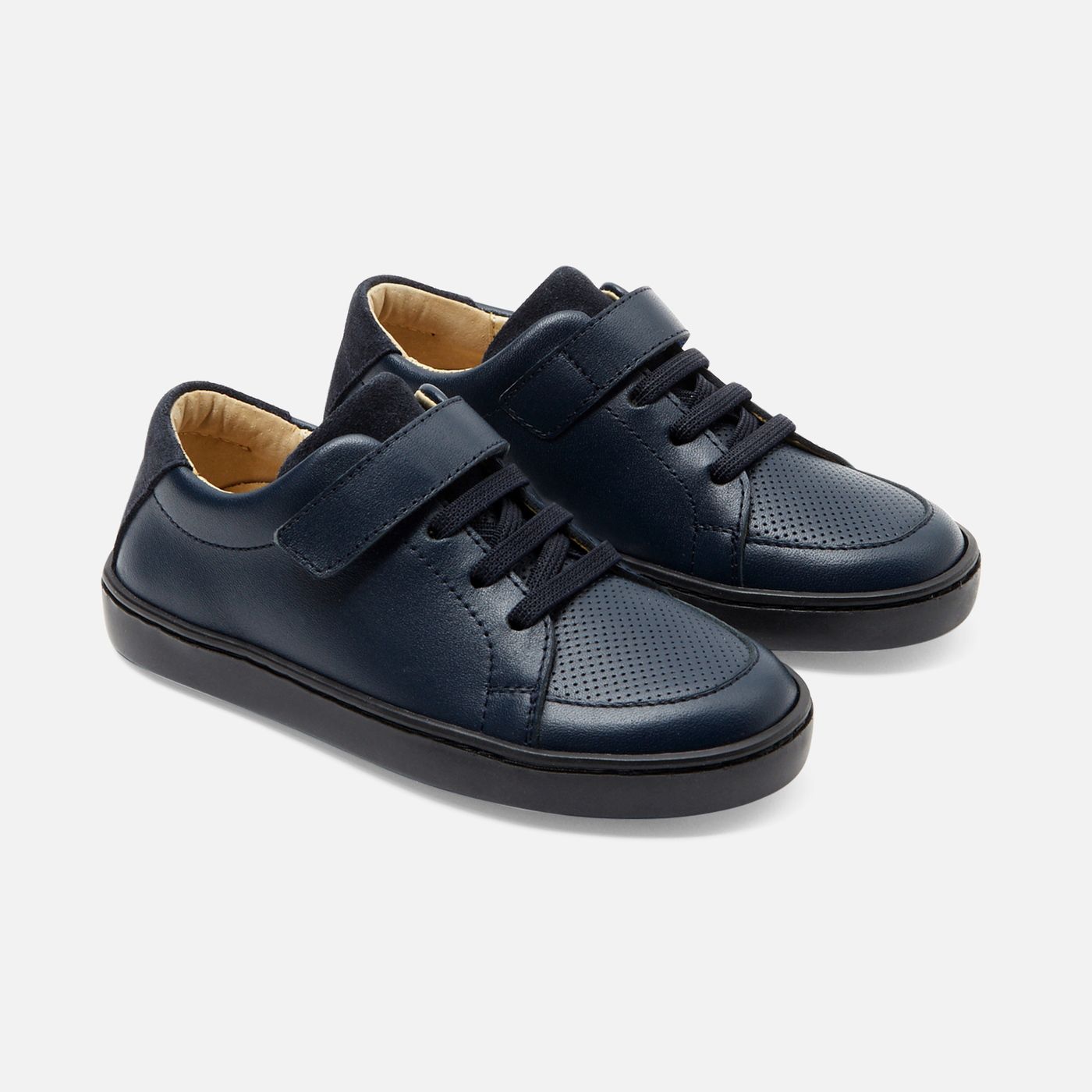Boy leather tennis shoes - Jacadi Navy Blue
