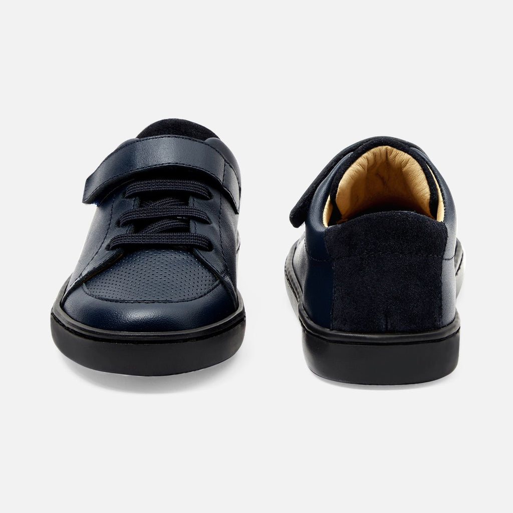 Boy leather tennis shoes - Jacadi Navy Blue