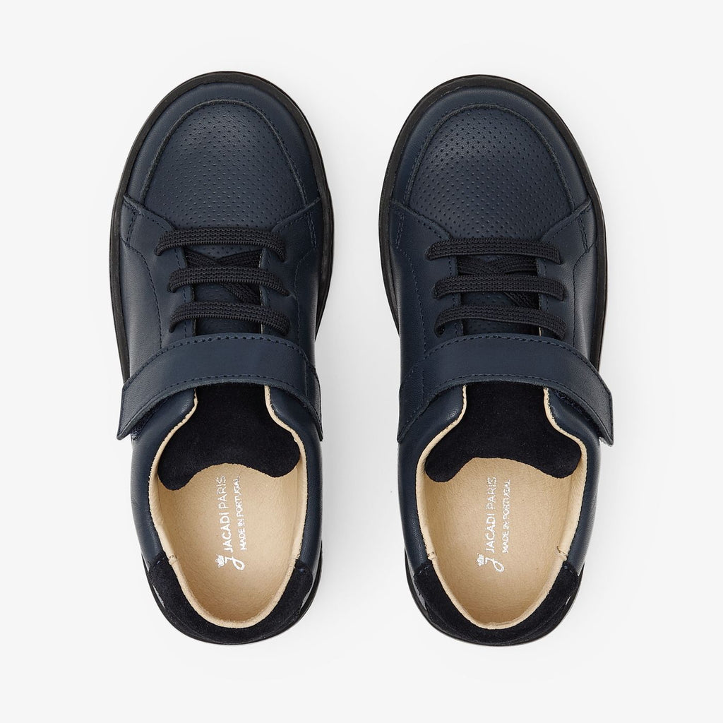 Boy leather tennis shoes - Jacadi Navy Blue