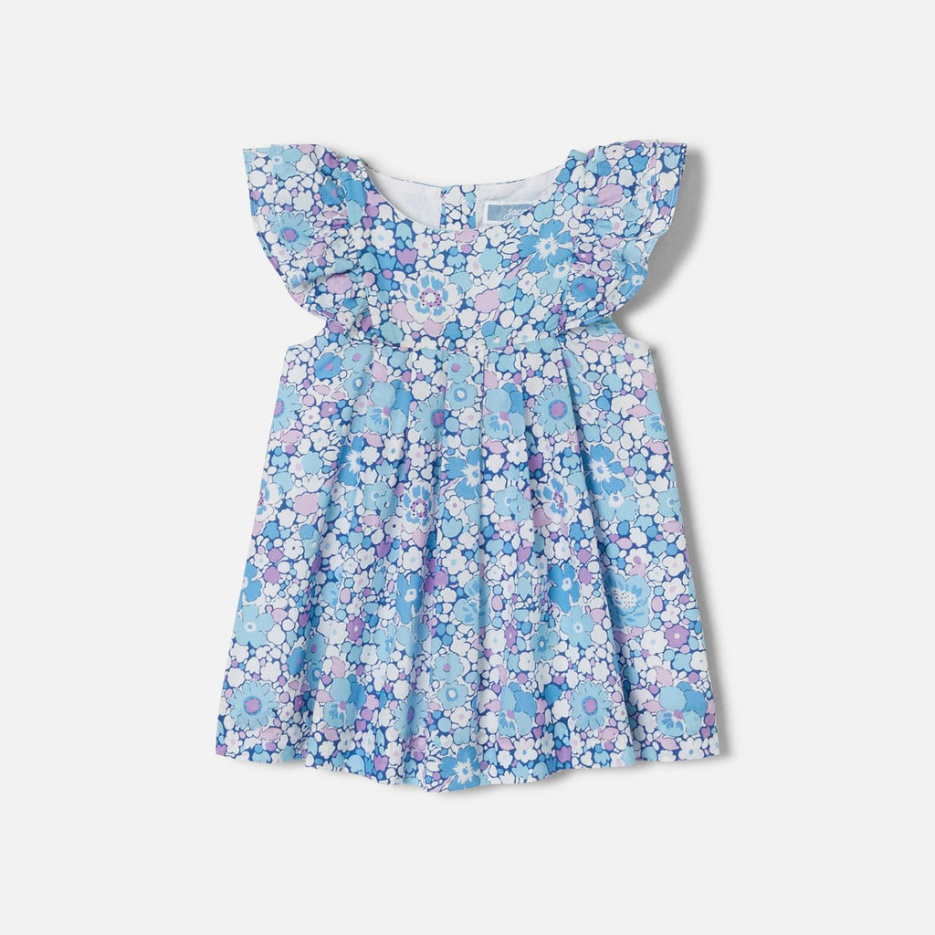 Dress in Liberty Fabric Fabrics Baby Girl - Blue/Multicolour