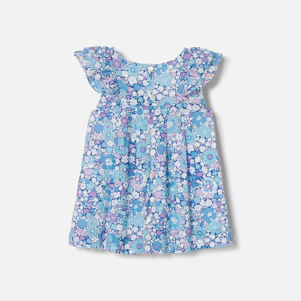 Dress in Liberty Fabric Fabrics Baby Girl - Blue/Multicolour