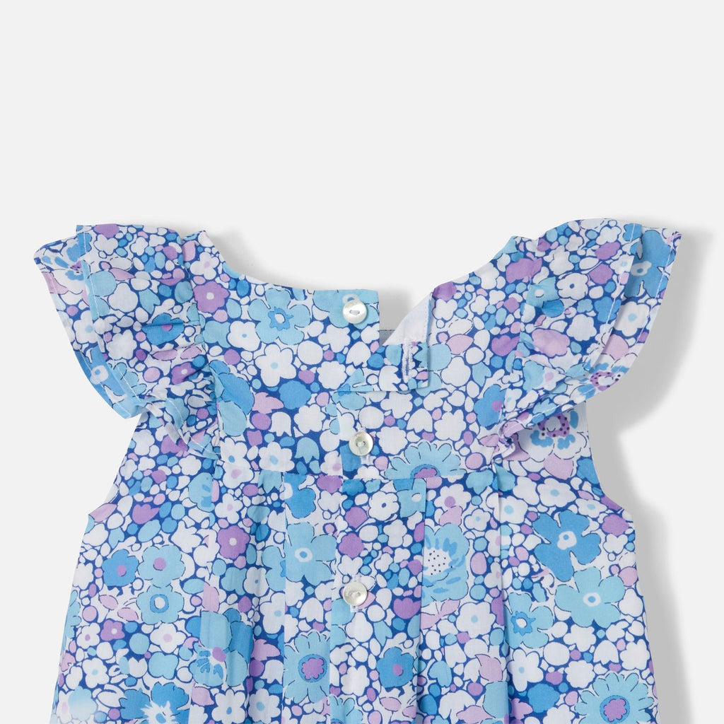 Dress in Liberty Fabric Fabrics Baby Girl - Blue/Multicolour