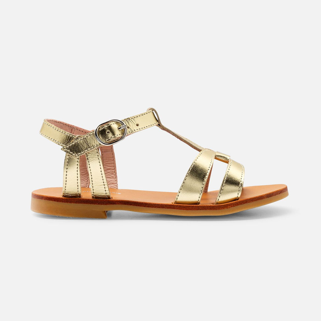 Leather Sandals Girl - Gold