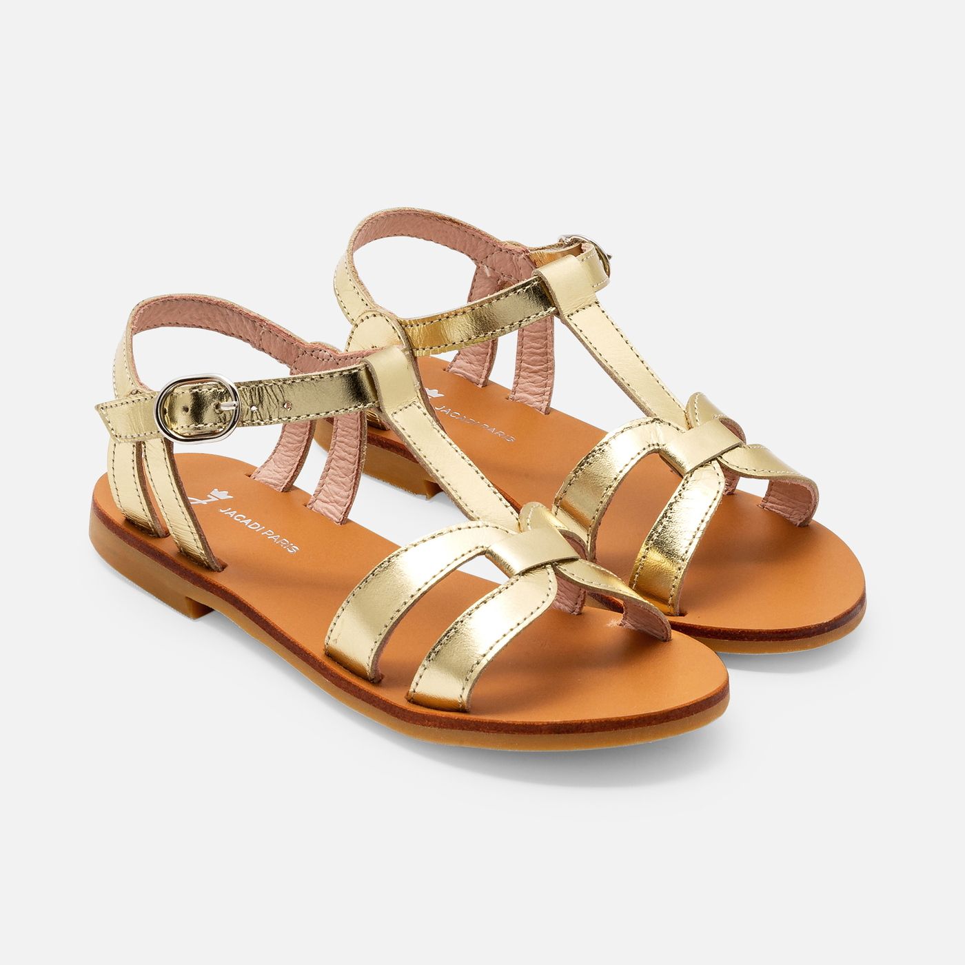 Leather Sandals Girl - Gold