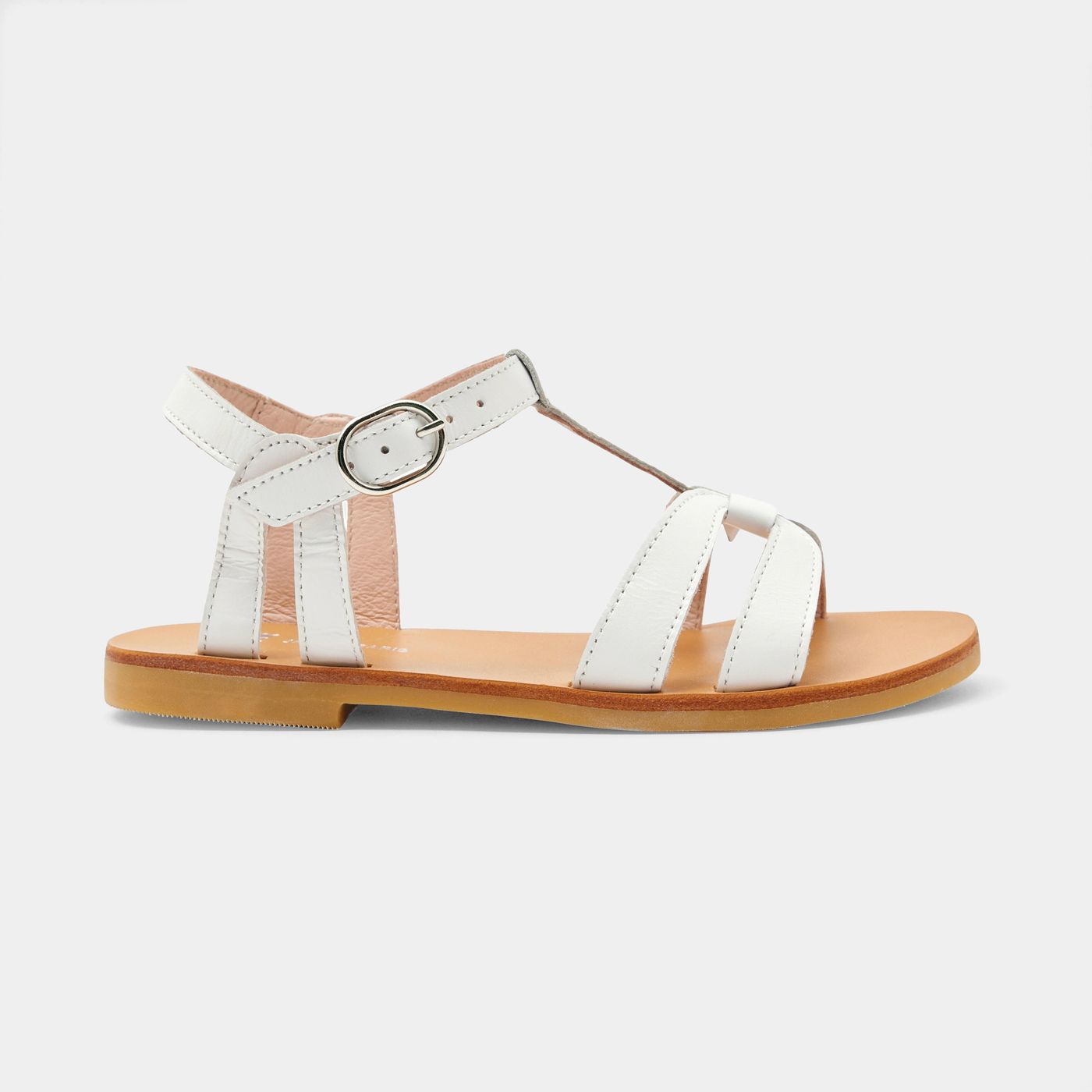 Girl leather sandals - Jacadi White