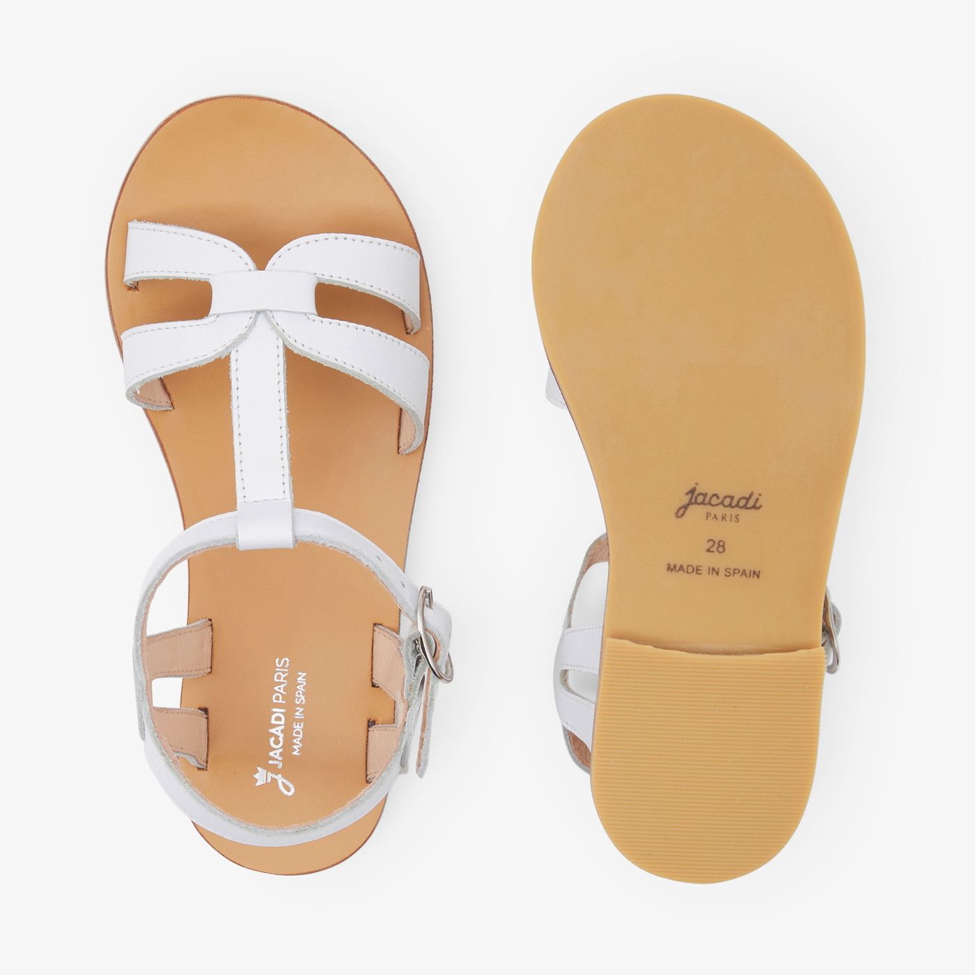 Girl leather sandals - Jacadi White