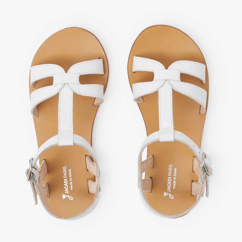 Girl leather sandals - Jacadi White