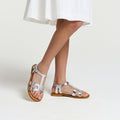 Girl leather sandals - Silver