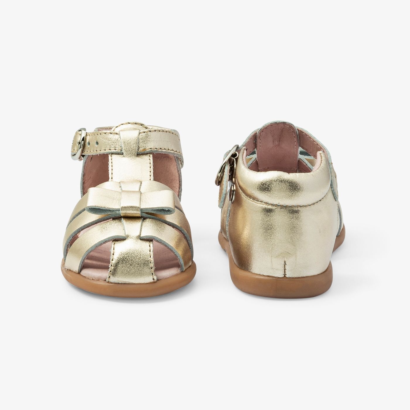Leather Sandals Baby Girl - Gold
