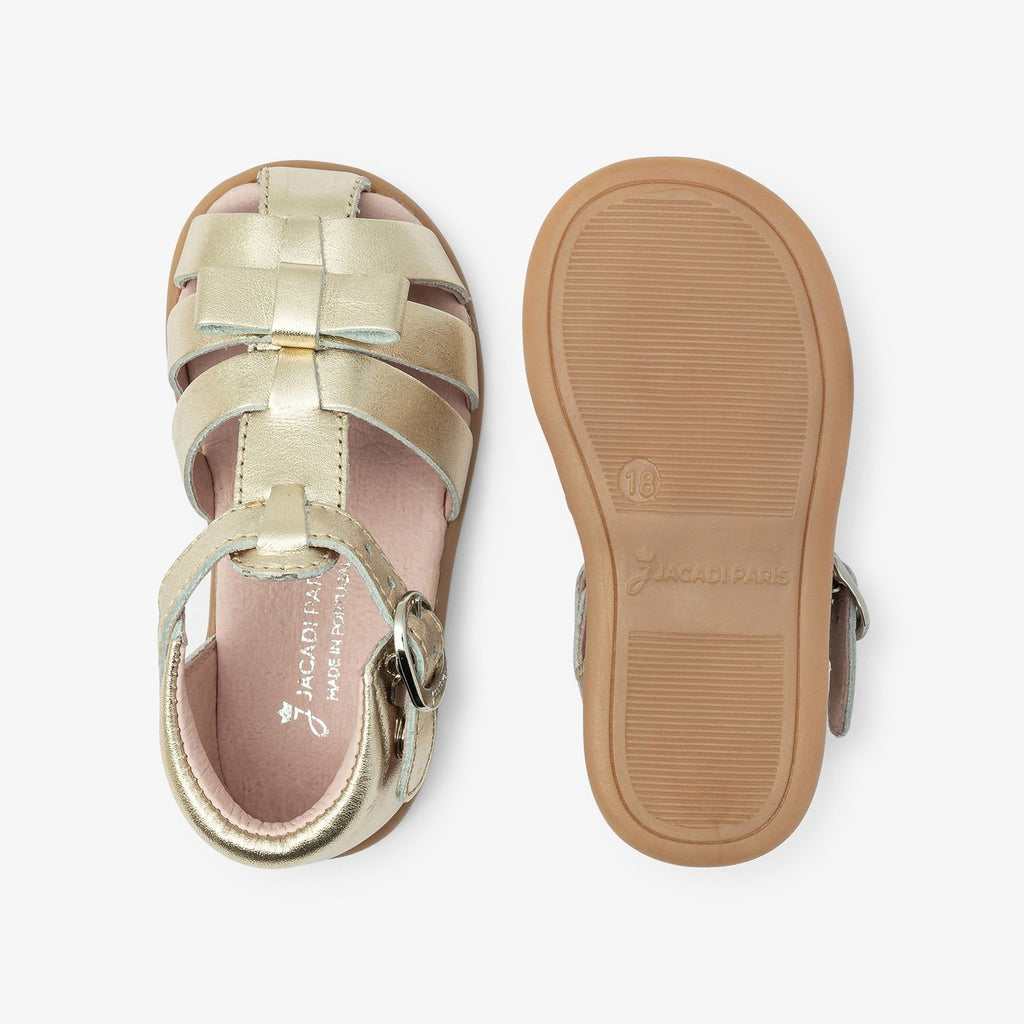 Leather Sandals Baby Girl - Gold