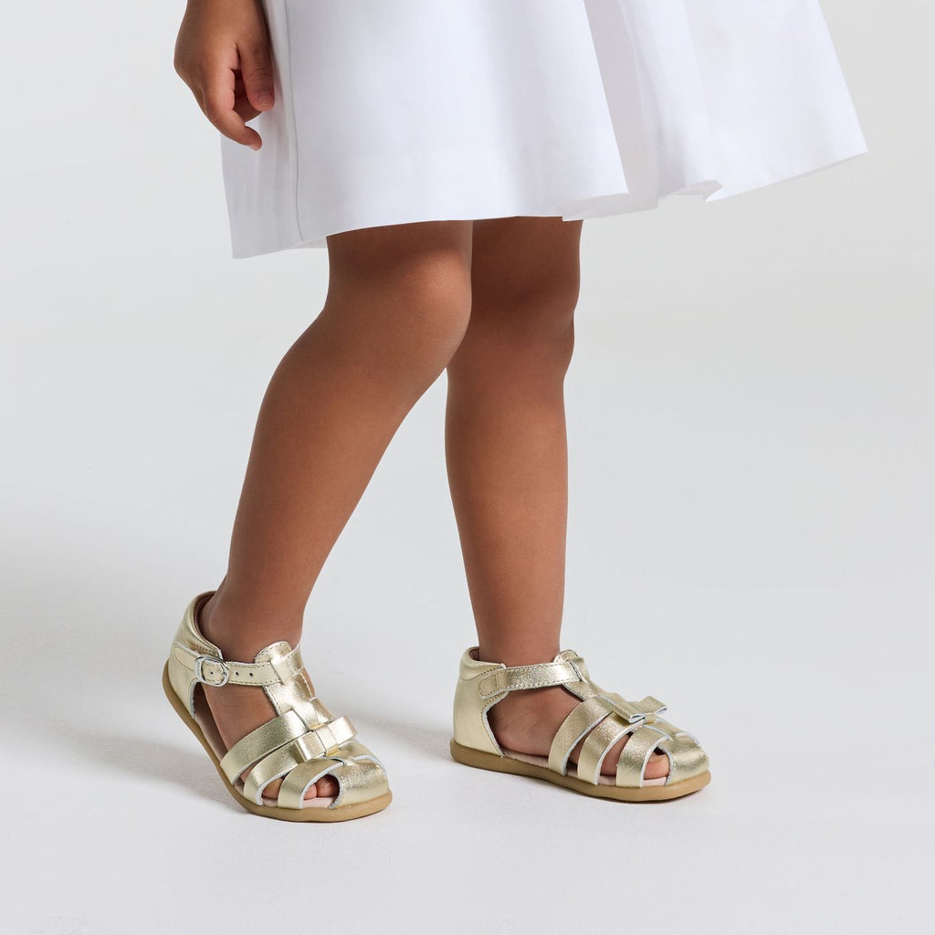 Leather Sandals Baby Girl - Gold