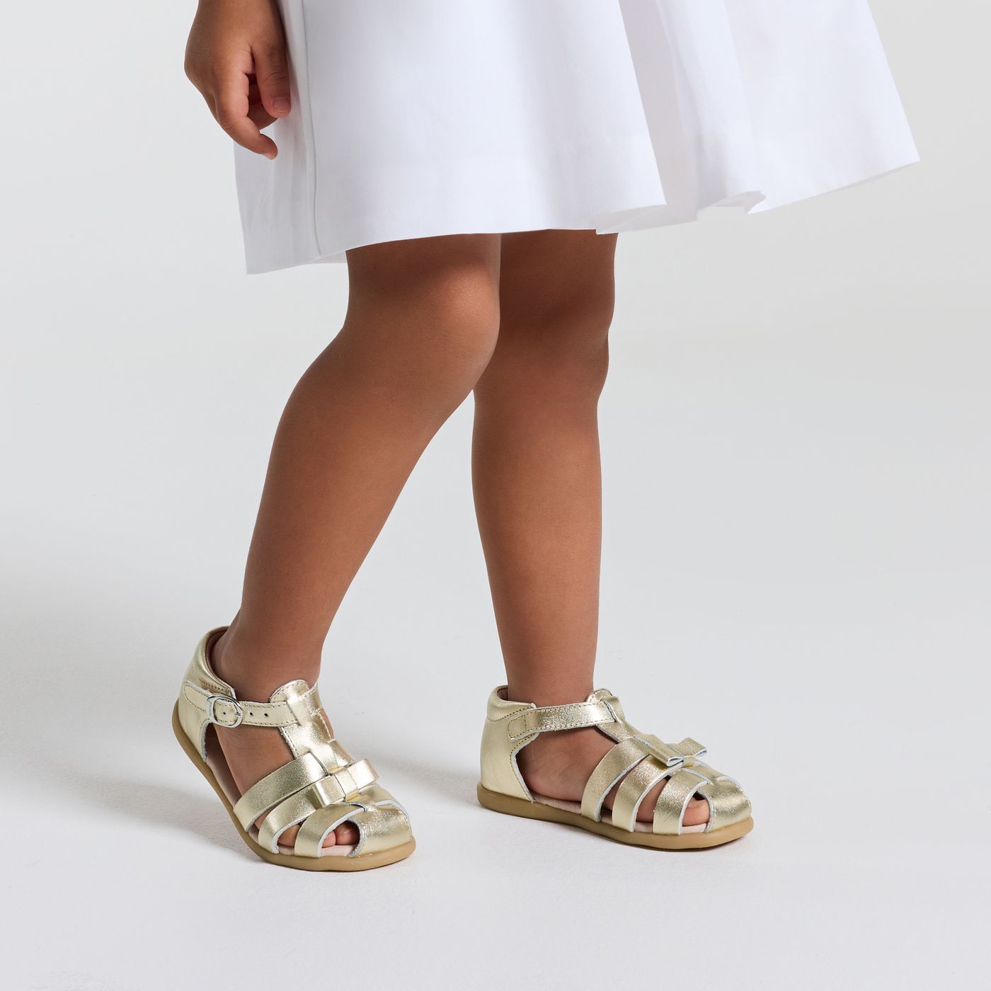 Leather Sandals Baby Girl - Gold