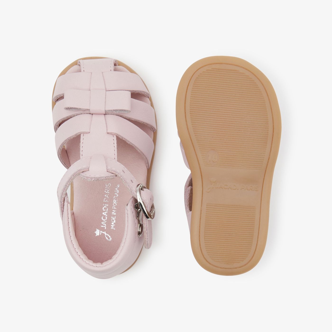 Baby girl leather sandals - Jacadi Pink